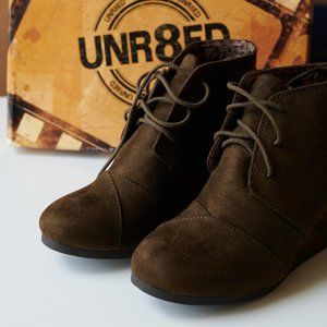 Women's Unr8ed Sandy Wedge Lace-Up Booties